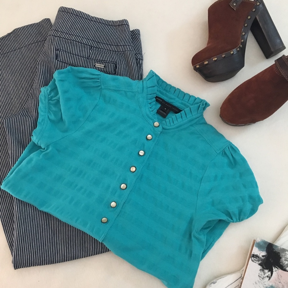 Marc by Marc Jacobs Ruffled Collar Top size S